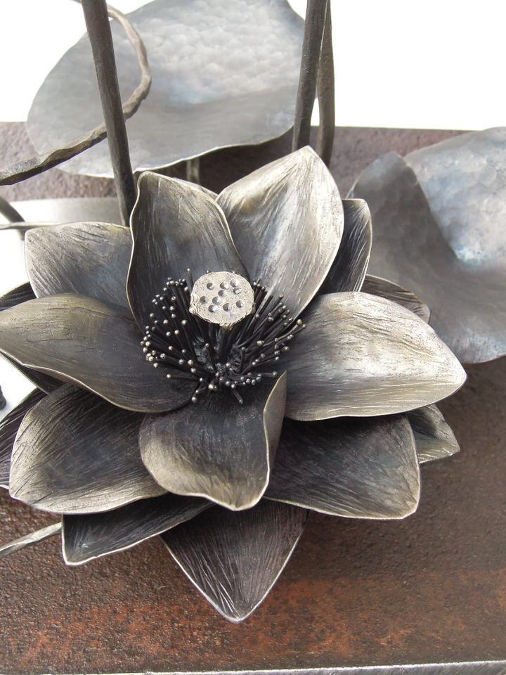 カセキの時間 「朝焼けに - ハス」 - Minori Art アートオブジェ