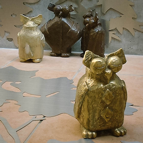 アートオブジェ彫刻作品「ふくふく・フクロウ」のイメージ画像