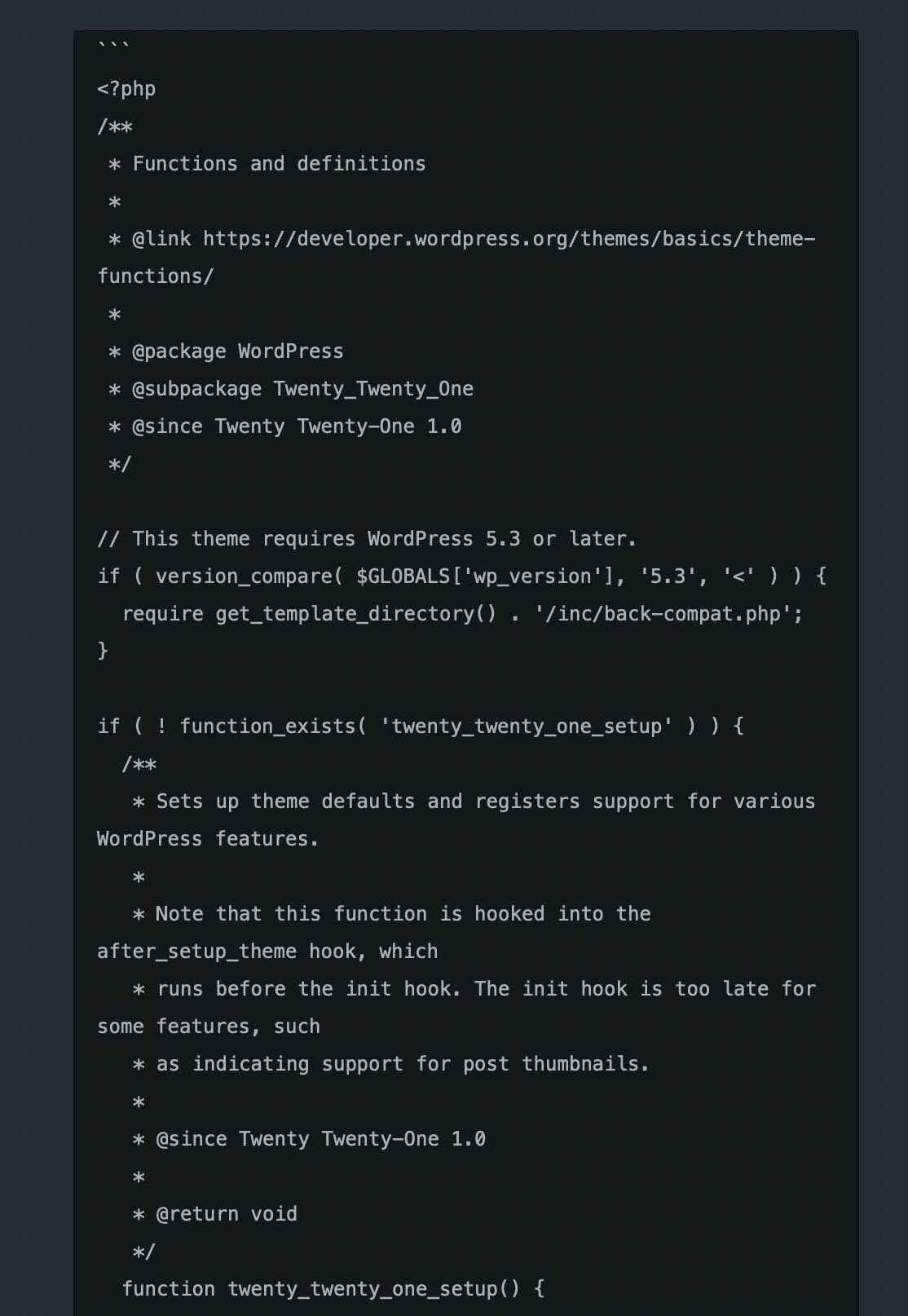 Bearのコードブロックの見え方。